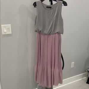 Zara grey and liliac Midi Sundress Sleeveless Scoop Neck